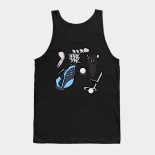 Golf Accessories Stickers Tank Top